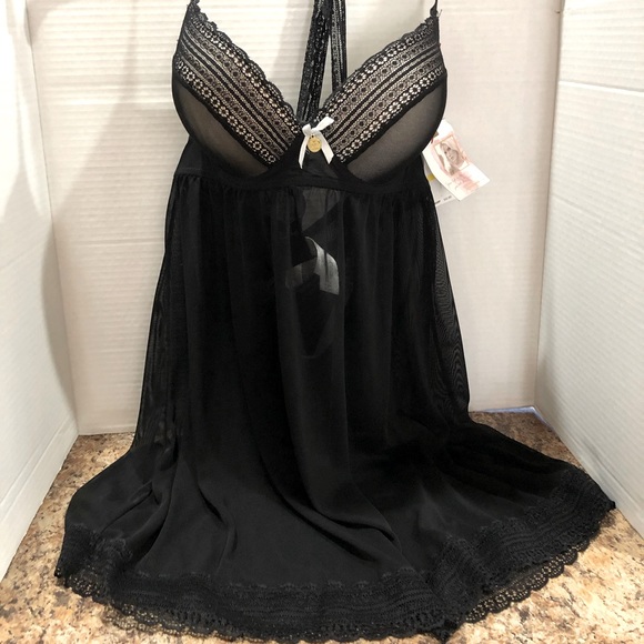 Jessica Simpson Other - NWT women’s Jessica Simpson nighty sexy lacy lingerie black thong teddy Medium